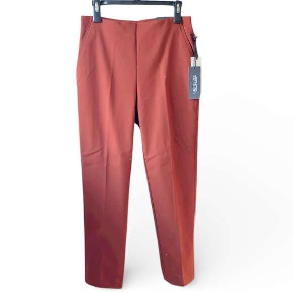 RACHEL ZOE Slim Leg Two Pocket Pull On Pants Burnt Red Size 4 - Picture 2 of 10